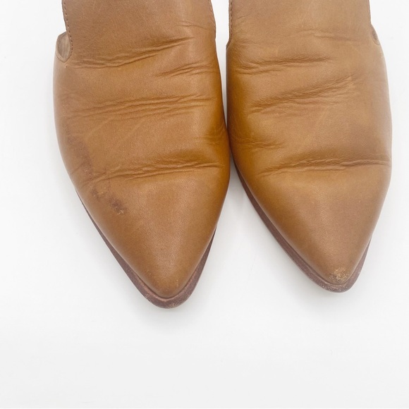 Madewell Brown Leather Women's Mules sandals Casual Summer Spring Sz 6 - Picture 3 of 9